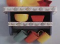 imagen Repisa con apliques de cuadrille para la cocina.