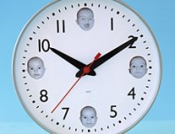 imagen Reloj de pared con la cara de tus hijos