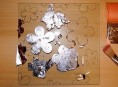 imagen Plato decorado con pan de plata