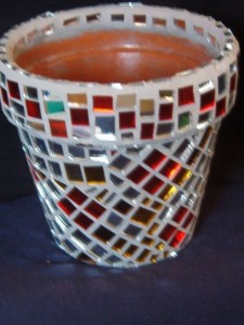 Macetas decoradas con ceramicas 2 Macetas decoradas con ceramicas 2