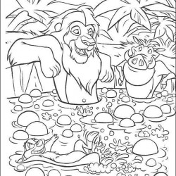 El Rey Leon para pintar en casa-64