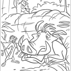 El Rey Leon para pintar en casa-67