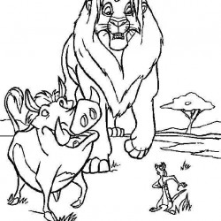 El Rey Leon para pintar en casa-74