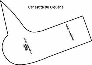 Moldes completos de la cigüeña de fieltro