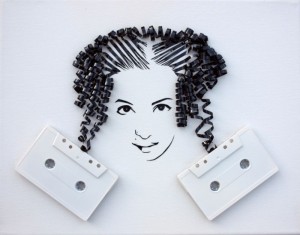 Increibles manualidades con cinta de cassettes-21