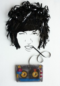 Increibles manualidades con cinta de cassettes-24
