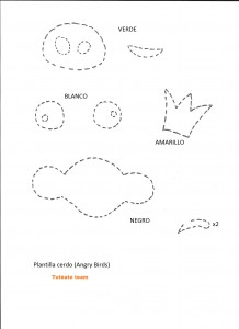 Haz tu funda de Angry Birds plantilla cerdo Haz tu funda de Angry Birds plantilla cerdo