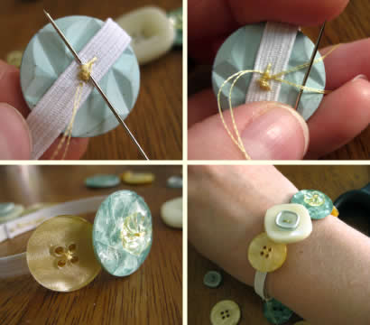 Pulsera fácil con botones04 Pulsera fácil con botones04