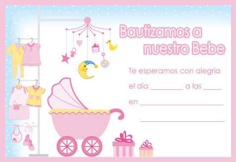 Bautismo | Tarjetas | Invitaciones | baby shower | bautismos bebes ...