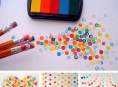 imagen Estampas con las gomas de los lápices
