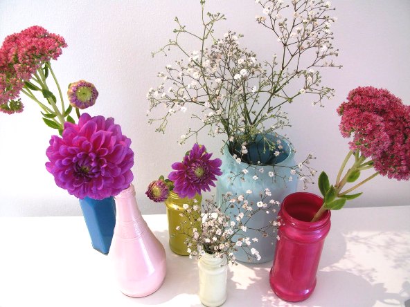 De envase de vidrio a jarrón decorado guÃa de manualidades Como decorar un jarron de cristal
