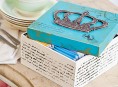 imagen Caja de té con la técnica del decoupage