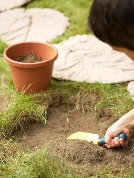 Losas de jardin paso a paso 5