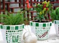 imagen Macetas decoradas con mosaico