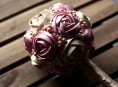 imagen Topiario con rosas de cintas