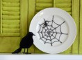 imagen Platos decorativos con tela de araña
