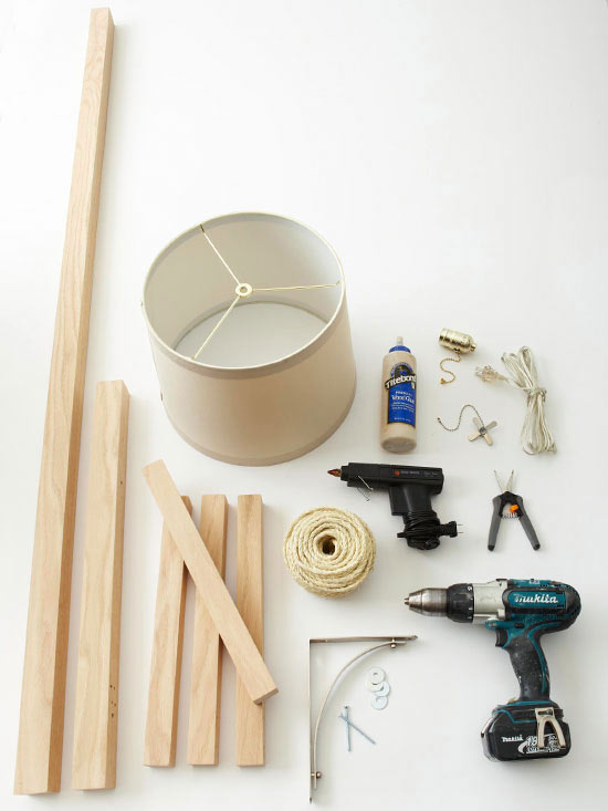 Lámpara diy de estilo rústico guÃa de manualidades