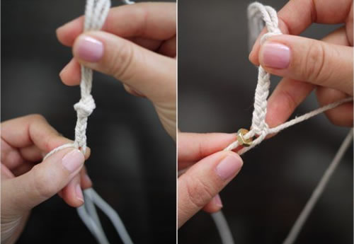 Pulsera con tuercas paso a paso 1