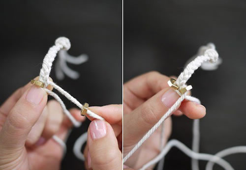 Pulsera con tuercas paso a paso 2