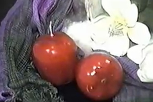 Vela con forma de manzana paso a paso Vela con forma de manzana paso a paso