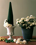 Centro de mesa navideño con flores 4 Centro de mesa navideño con flores 4