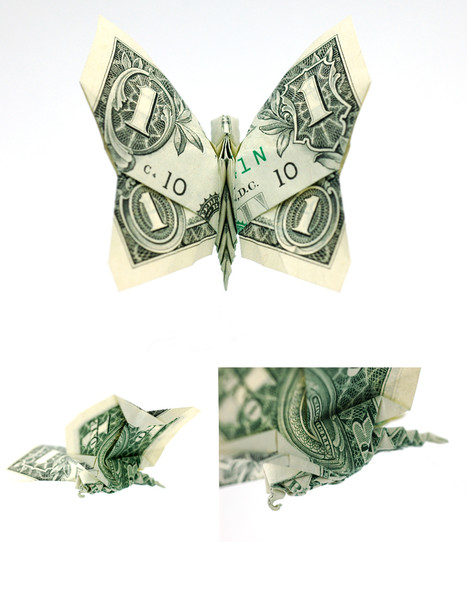 Origami formas increibles con un billete de un dólar19z