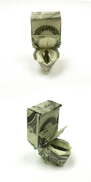Origami formas increibles con un billete de un dólar27z
