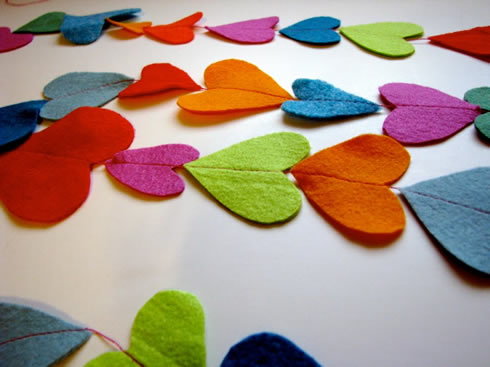 Guirnalda de corazones Guirnalda de corazones