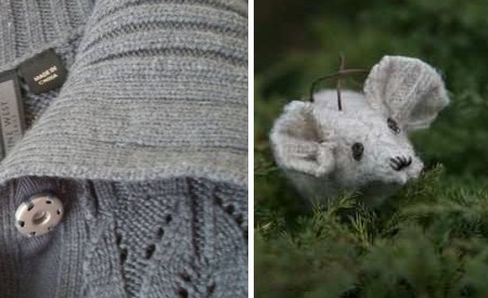 Manualidades con lana un ratón de un viejo sweater1 Manualidades con lana un ratón de un viejo sweater1