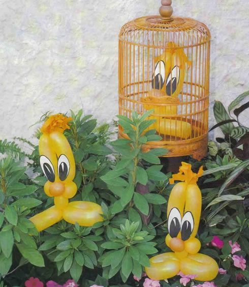 Manualidades con globlos pajaritos para decorar una fiesta1 Manualidades con globlos pajaritos para decorar una fiesta1