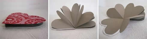 Manualidades con papel libreta corazón Manualidades con papel libreta corazón