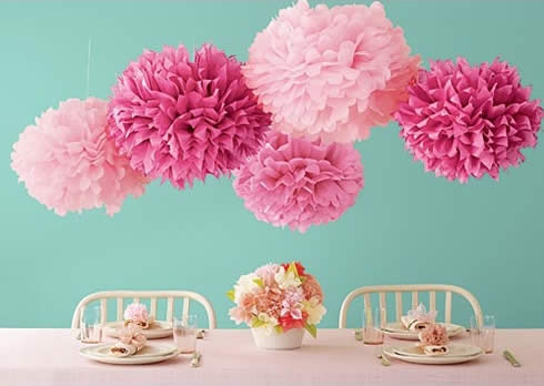 Pompones de papel para decorar1