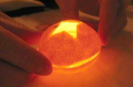 Transforma una mandarina en un porta velas1 Transforma una mandarina en un porta velas1