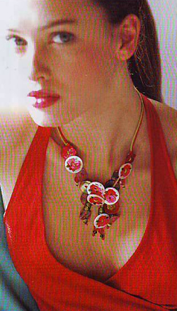 Manualidades con abalorios y botones un collar y una pulsera para el verano1 Manualidades con abalorios y botones un collar y una pulsera para el verano1
