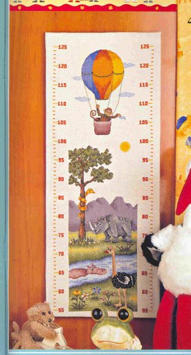 Medidor infantil en punto cruz