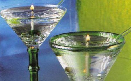 Velas estilo Martini para fiestas