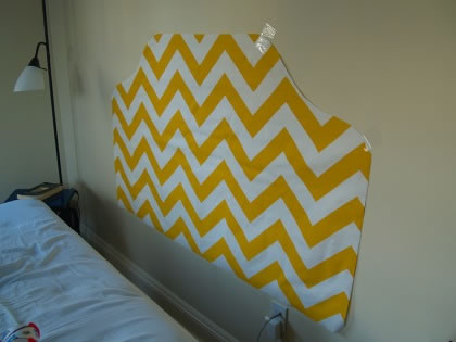 Cabecero de tela para la cama 6