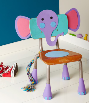 Decora una silla de elefante con goma eva