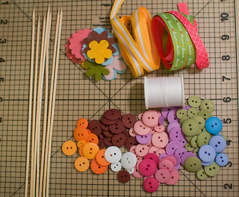 Ramo de flores para decorar el hogar - Materiales