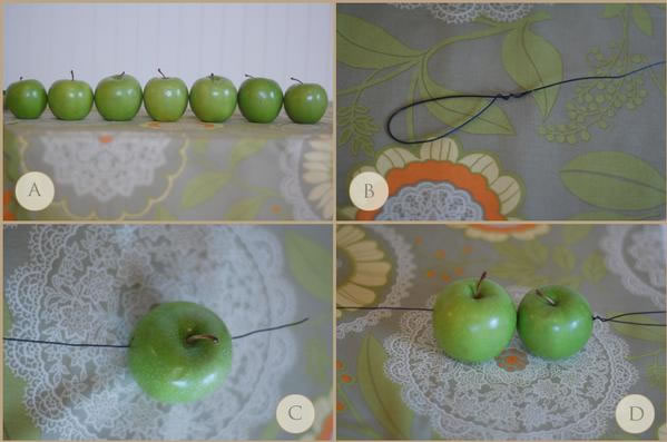 decoracion para sillas con manzanas 3 guirnalda de manzanas 3