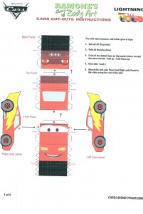 sorpresas de cars para imprimir y armar 1