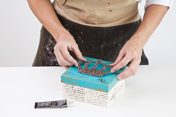 caja de te 6 caja para el té con la técnica del decoupage 6
