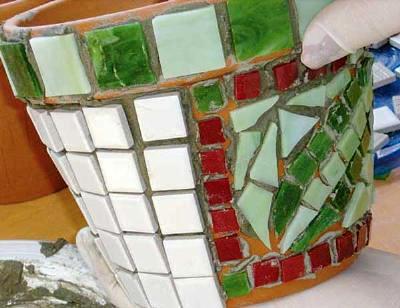 macetas decoradas con mosaicos 5