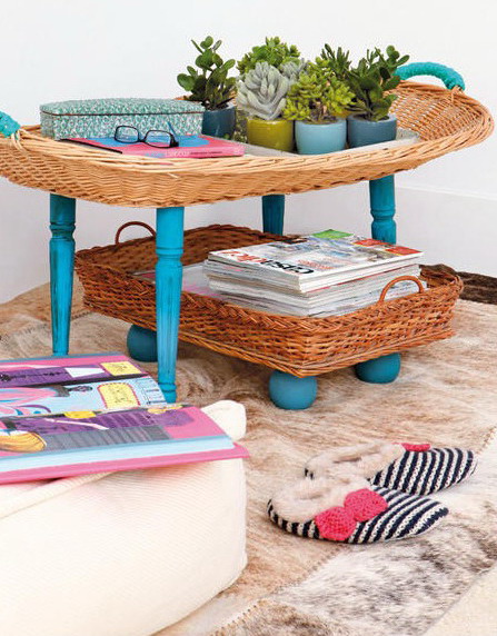 Mesa de living con bandejas