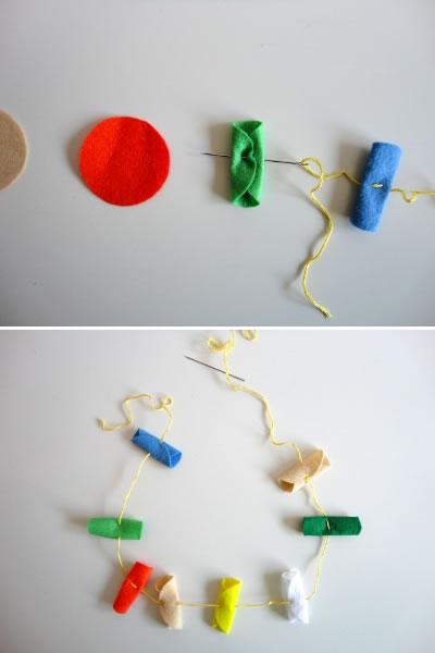 movil-con-fieltro-y-una-botella-plastica-4 Móvil con fieltro y una botella 4