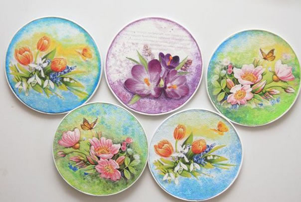 Decoupage sobre cds