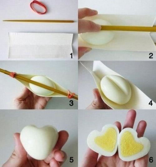 Huevo con forma de corazón