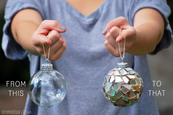 Bolas navideñas con cds 3