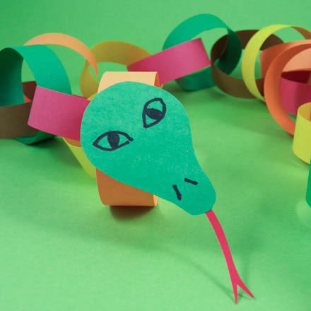 Serpiente de papel para niños 1