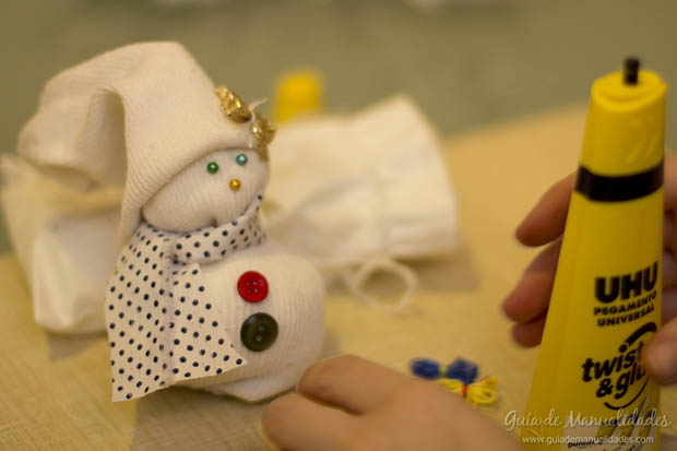 Muñeco navideño con medias 18